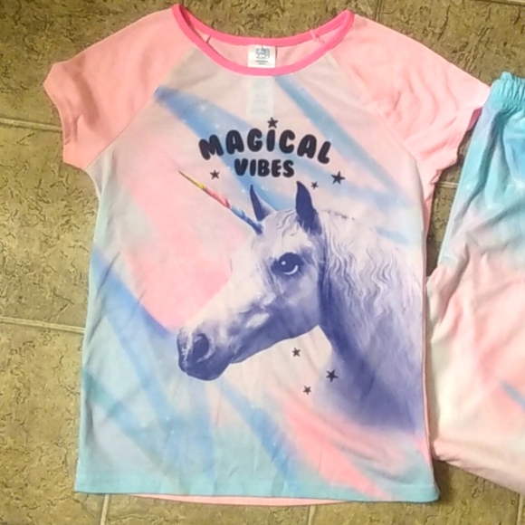 Jellifish Kids Unicorn "Magical Vibes" 2-pc pajamas - Size XL 14/16 - Picture 2 of 9